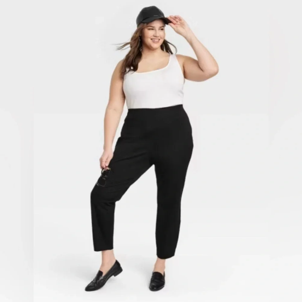 NWT Target A New Day Women's Plus Size High-Rise Skinny Ankle Pants - Black 26W - Picture 7 of 8